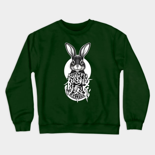 Easter Bunny Kung Fu Master Martial Arts Crewneck Sweatshirt by 8 Fists of Tees